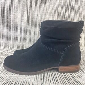 Koolaburra By UGG Black Ankle Boots Sz 7 Suede Slouchy Pull On Casual Fall‎ Cozy